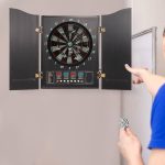 electronic dart board cabinet