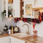 white and gold kitchen appliances for Christmas