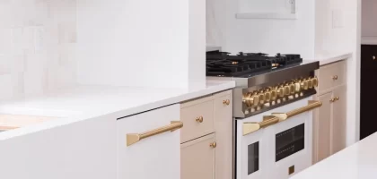 Kitchen with White Appliances