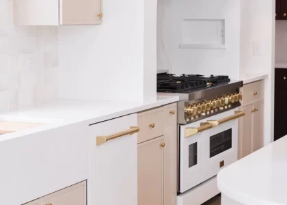 Kitchen with White Appliances