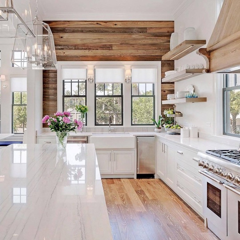 white kitchen with white appliances